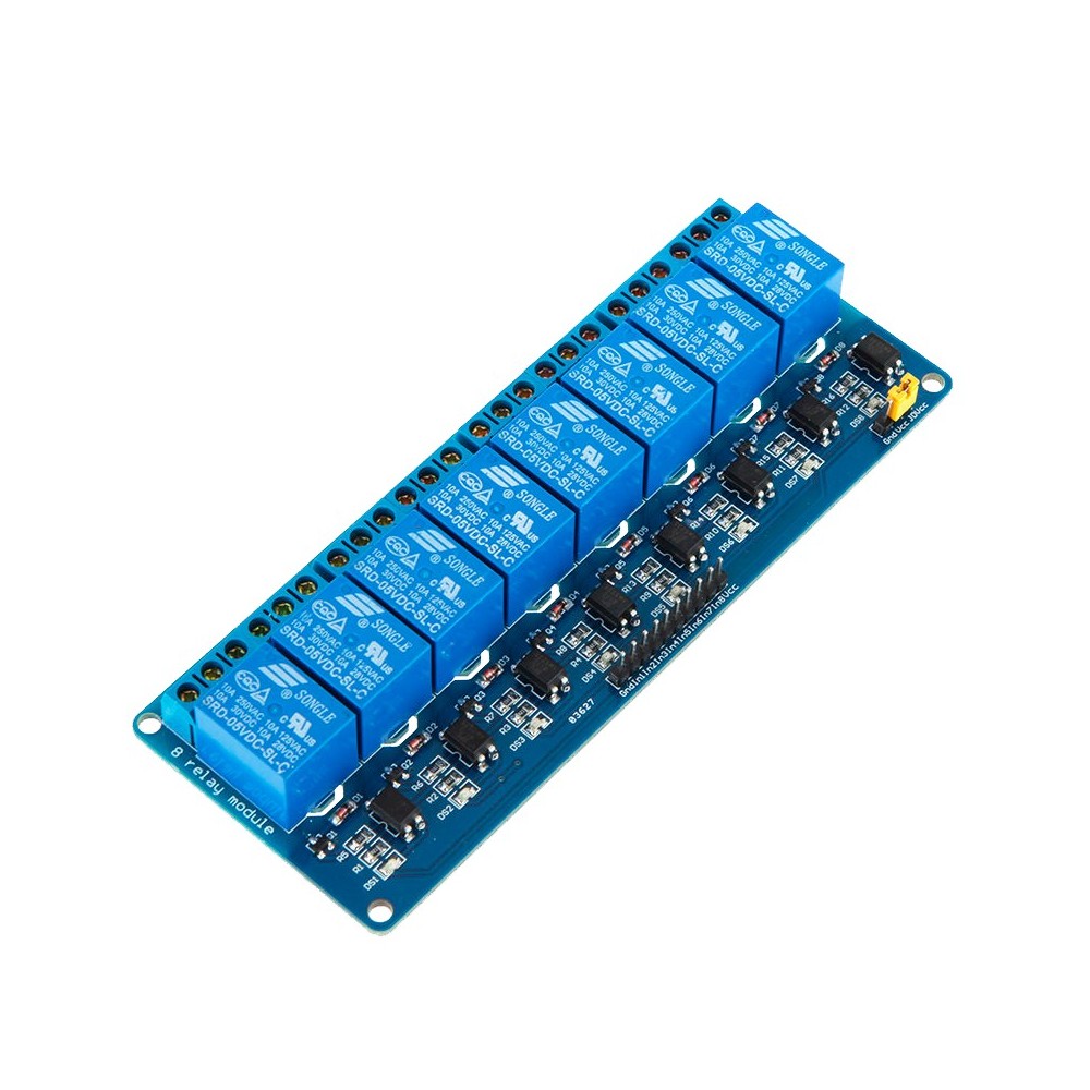 Módulo 8 Relés Optoacoplados Optoaislados TTL 5V