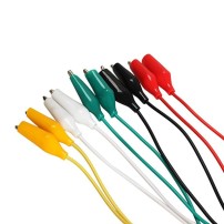 Pack de 10 Cables Tipo Pinza Caimán Colores Largo 50cm