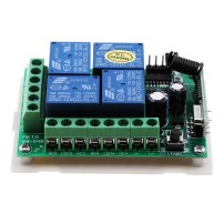 Módulo RF de 4 Relés con Control Remoto 4 Canales 12V