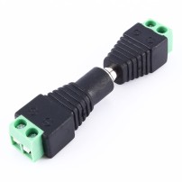 Juego Conector Jack Plug 5.5mm Borneras Macho Hembra