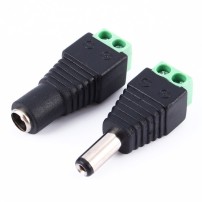 Juego Conector Jack Plug 5.5mm Borneras Macho Hembra