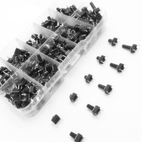 Pack Juego de 100 Pulsadores 6x6mm con Caja Altura 4.3 a 13mm