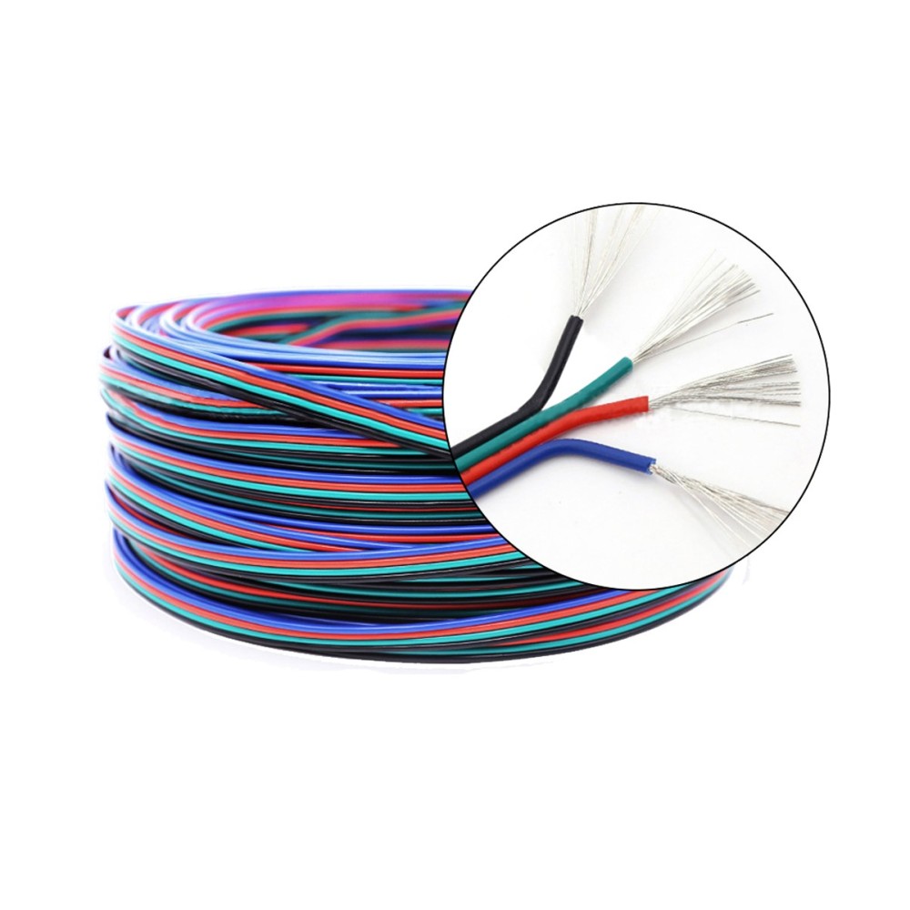 Cable AWG22 4 Pines Colores Para Proyectos o Cinta LED