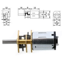 Mini Motor con Caja Reductora Modelo N20 500RPM 6V Eje 3mm D