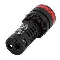 Luz Piloto LED Parpadeante con Alarma Panel 22mm AD16-22SM Colores 220VAC