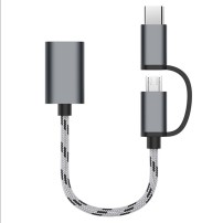 Cable 2 en 1 Micro USB 3.0 USB C a USB Hembra Tipo A