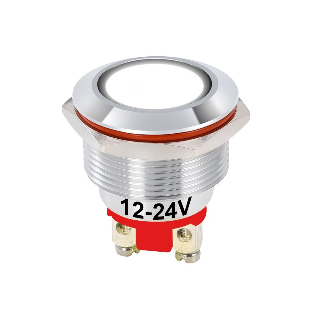 Luz Piloto Metal 22mm para Panel Colores IP65 12-24V con Bornes
