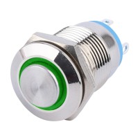 Interruptor 12mm Metálico con Anillo LED 12V Colores