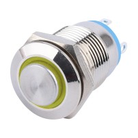 Interruptor 12mm Metálico con Anillo LED 12V Colores