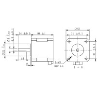 Motor Paso a Paso Bipolar Stepper NEMA17 1.7A 40mm Modelo 17CS04A 