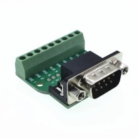 Conector Terminal PCB DB9 Serial RS232 Macho con Borneras