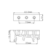 Soporte Placa PCB para Montaje en Riel DIN 35 Modelo DRG-01