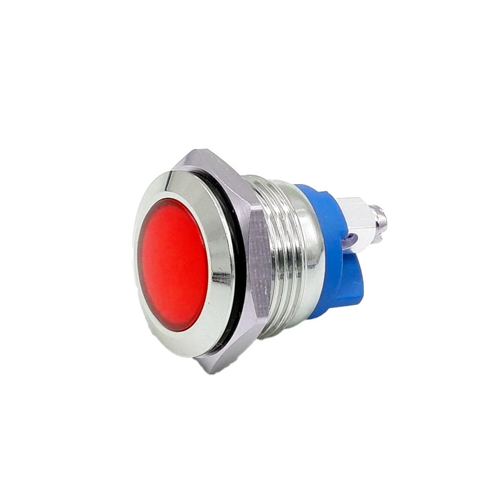 Luz Piloto Metal 16mm para Panel Colores IP65 12-24V con Bornes