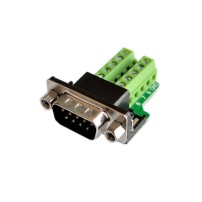 Conector Terminal DB9 Serial RS232 Macho con Borneras