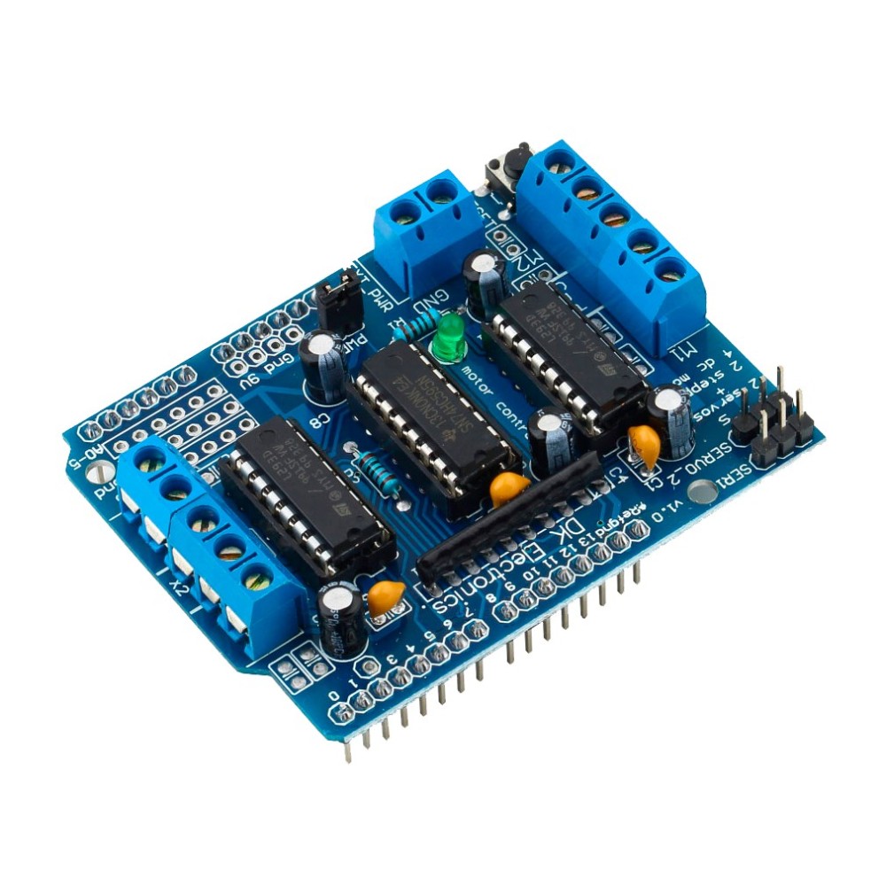 Arduino Motor Driver Shield L293D Controlador de Motores Puente H