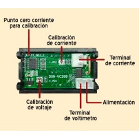 Voltímetro y Amperímetro Digital para Panel o Chasis