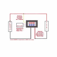 Voltímetro y Amperímetro Digital para Panel o Chasis